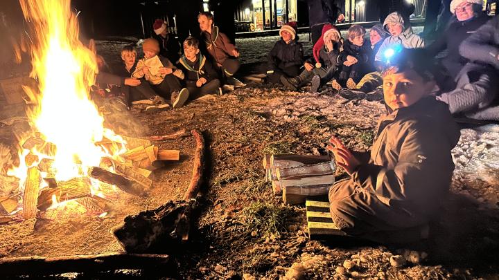Lejrbål på Juleturen 2024